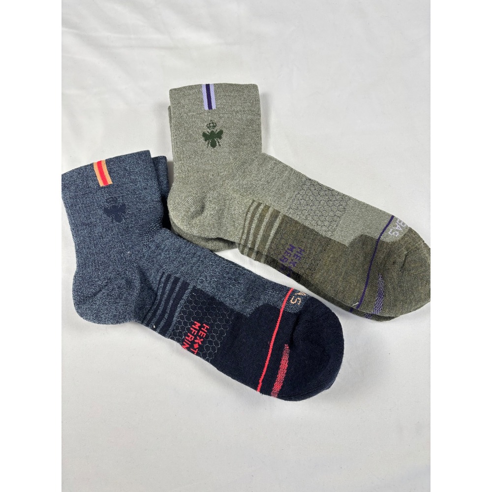 Bombas Performance Crew Socks 2 Pair Pack NWOT Cushioned OSFM